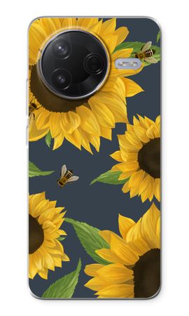 Sunflower and bees