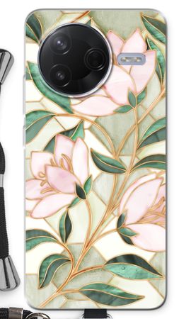 Orange stained glass flower