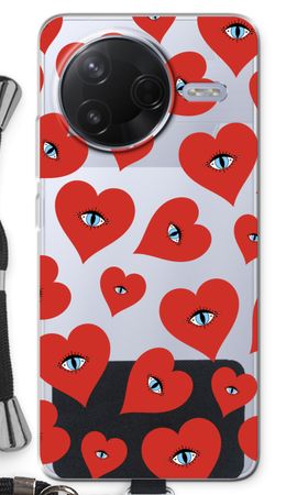 Red heart eyes