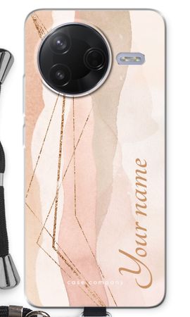 Gold Lines Namecase - Blush