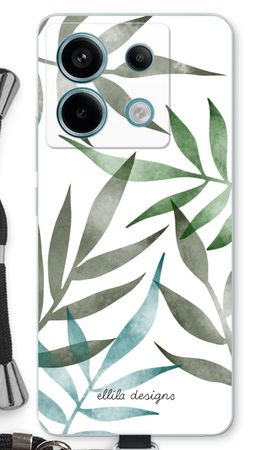 Tropical watercolor leaves