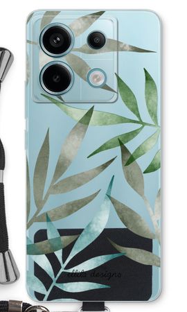 Tropical watercolor leaves