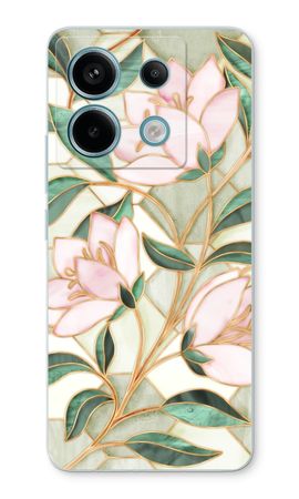 Orange stained glass flower