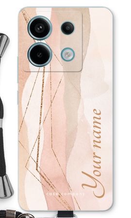 Gold Lines Namecase - Blush