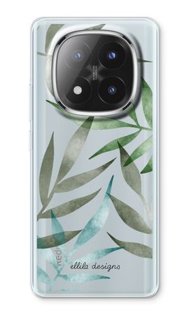 Tropical watercolor leaves