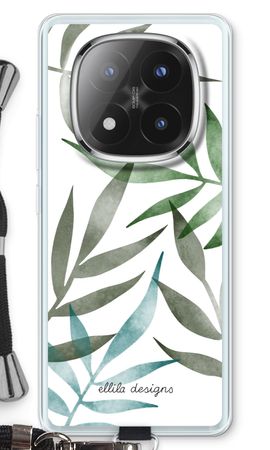 Tropical watercolor leaves