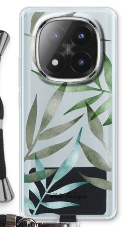 Tropical watercolor leaves