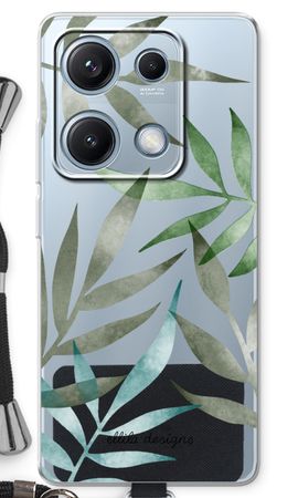 Tropical watercolor leaves