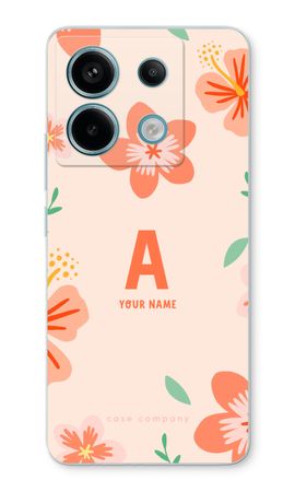 Tropical Pink Flowers Monogram