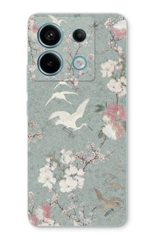 Japanese crane birds blossom