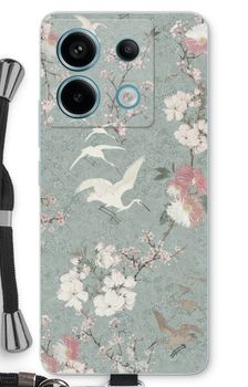 Japanese crane birds blossom