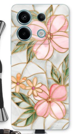 Orange stained glass flower