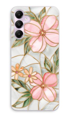 Orange stained glass flower