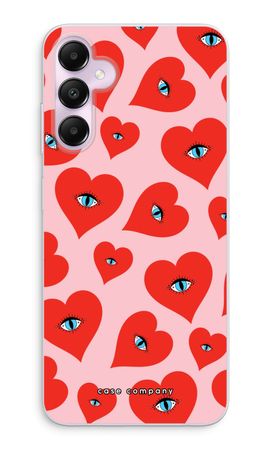 Red heart eyes