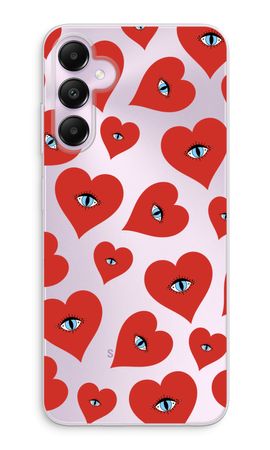 Red heart eyes