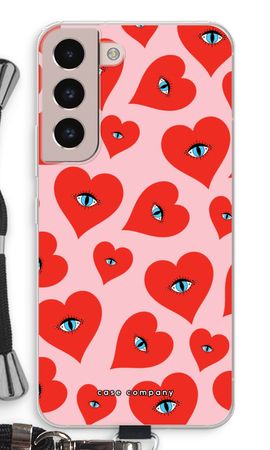 Red heart eyes