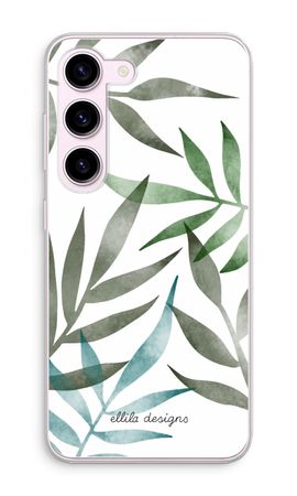 Tropical watercolor leaves