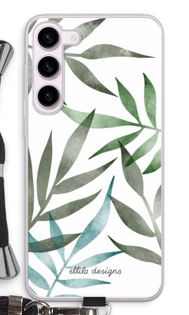 Tropical watercolor leaves