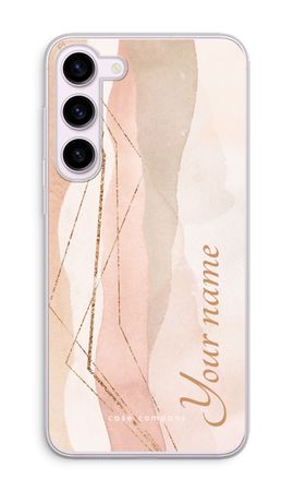 Gold Lines Namecase - Blush