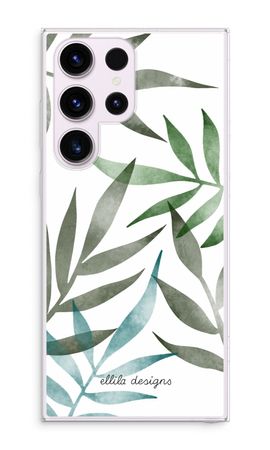 Tropical watercolor leaves