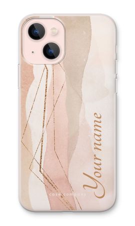 Gold Lines Namecase - Blush