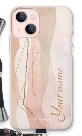 Gold Lines Namecase - Blush