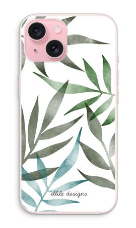 Tropical watercolor leaves