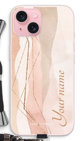 Gold Lines Namecase - Blush