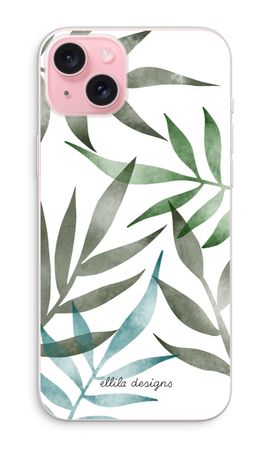 Tropical watercolor leaves