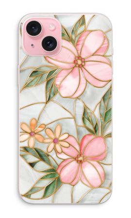 Orange stained glass flower