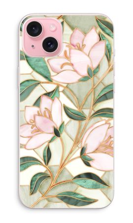 Orange stained glass flower