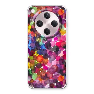 Overlappende waterverfstippen