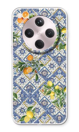 Blue tiles, lemons and oranges - small