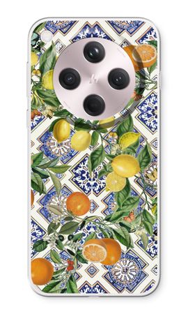 Blue tiles, lemons and oranges