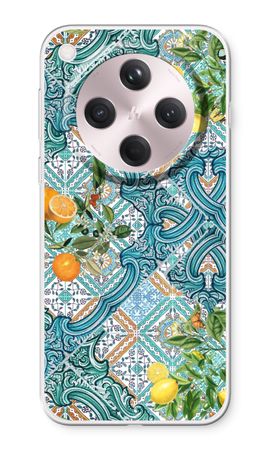 Blue tiles, lemons and oranges