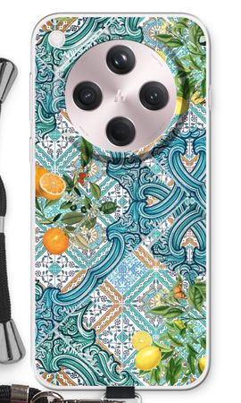 Blue tiles, lemons and oranges