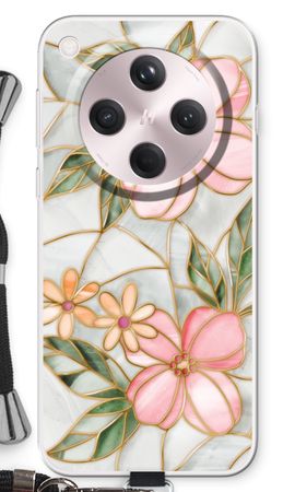 Orange stained glass flower