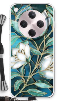 Blue stained glass flowers