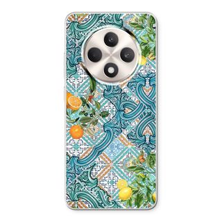 Blue tiles, lemons and oranges