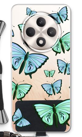 Blauwe en groene vlinders