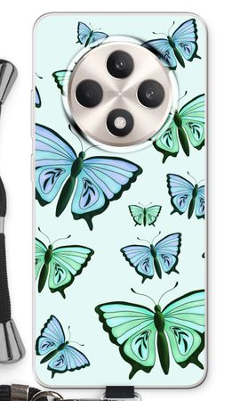 Blauwe en groene vlinders