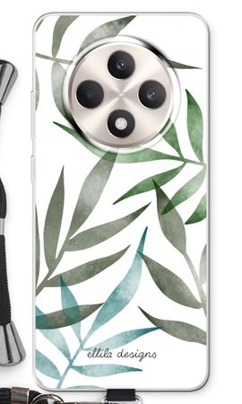 Tropical watercolor leaves
