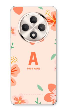 Tropical Pink Flowers Monogram