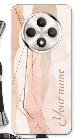 Gold Lines Namecase - Blush