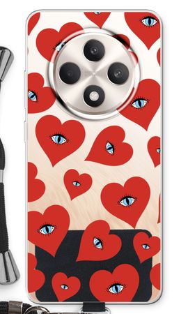 Red heart eyes