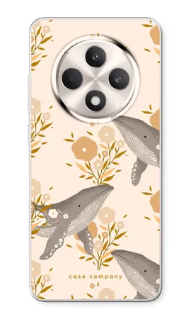 Floral Whales, Oppo Reno12 F pehmeä kotelo