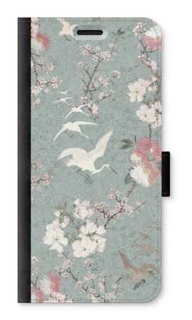 Japanese crane birds blossom