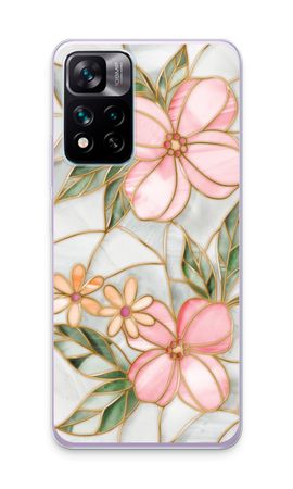 Orange stained glass flower