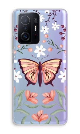Schmetterling in einer blumigen Welt