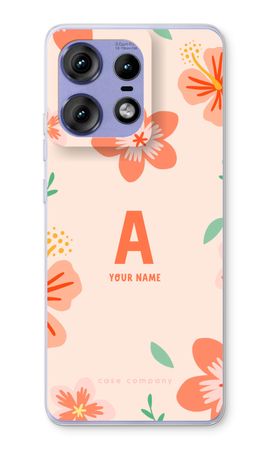 Tropical Pink Flowers Monogram